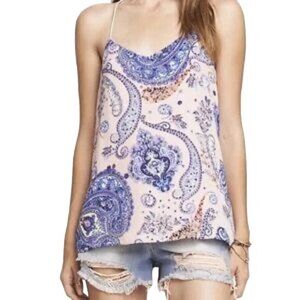 Express Top Size Medium Reversible Paisley Print Racerback Adjustable Straps